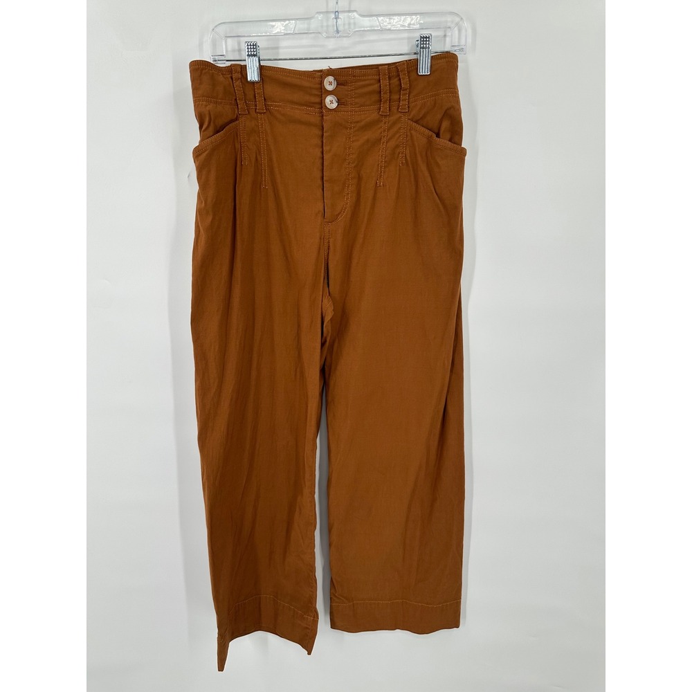 Anthropologie Cropped Pant Womens 29 Utility Wide Leg Casual Work Office School